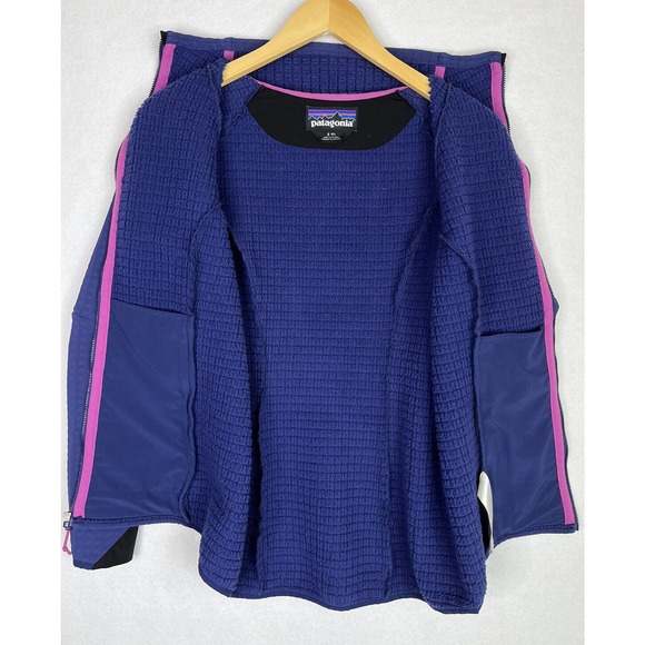 Patagonia Womens Small R2 Techface Jacket R Regulator Waffle Thermal Grid Blue - Picture 2 of 7